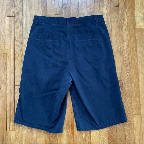 4/$25 Dockers Boys Navy Blue Flat Front Uniform Chino Shorts Size 14 - Picture 2 of 8